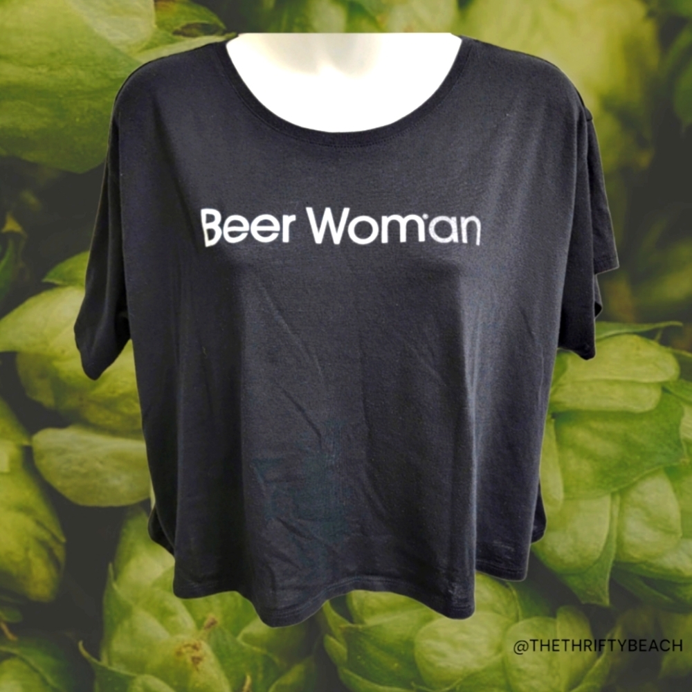 Beer Woman Crop Top Tee 🍺